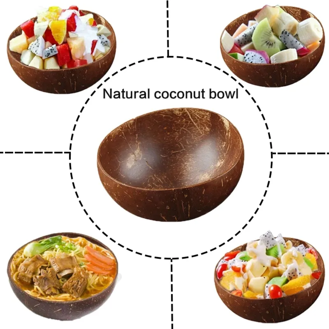 Re:gn Eco-friendly Coconut Bowls & Spoons Set of 2