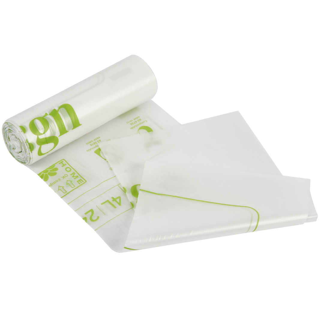 Compostable & Biodegradable 2L Food and Freezer Bags – 35 Bags per Roll, Leakproof, Plant-Based Storage