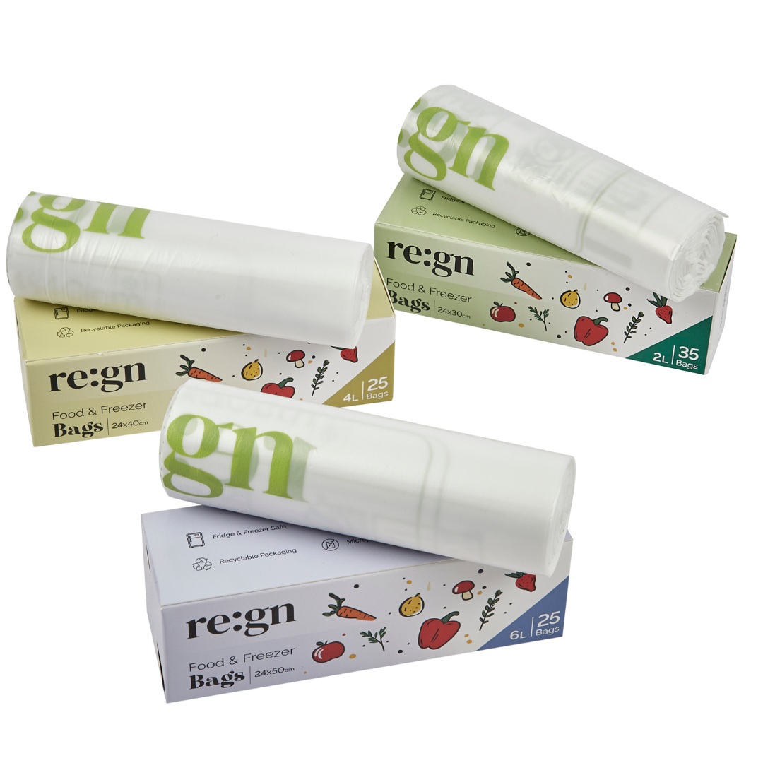 Compostable & Biodegradable 2L Food and Freezer Bags – 35 Bags per Roll, Leakproof, Plant-Based Storage