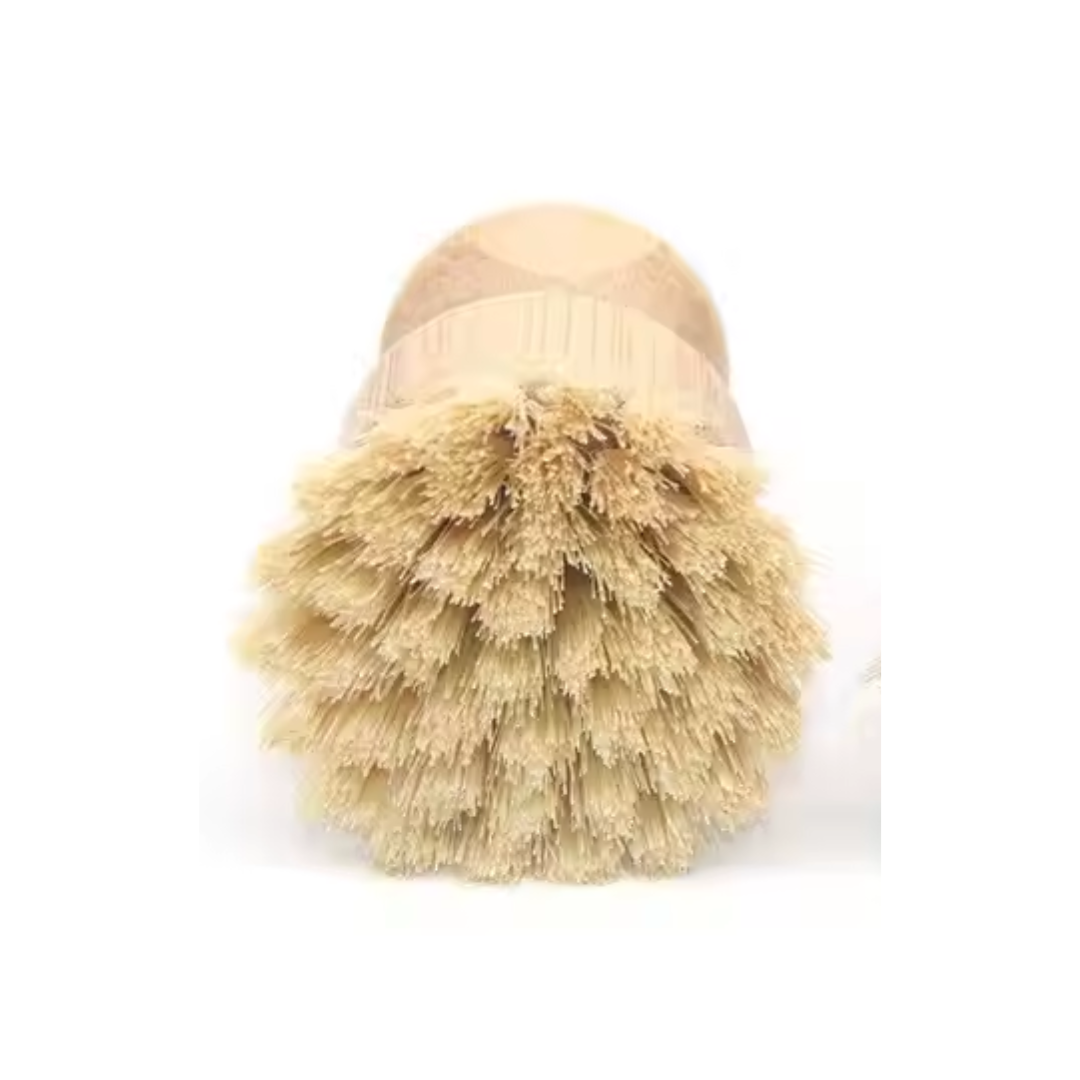 Bamboo Plastic Free Kitchen Dish Brush, Eco Friendly Washing Brush With Sisal Bristles