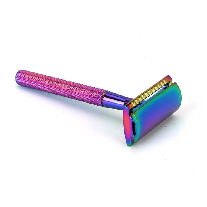 Rainbow Reusable Safety Razors - 5 Blades Included