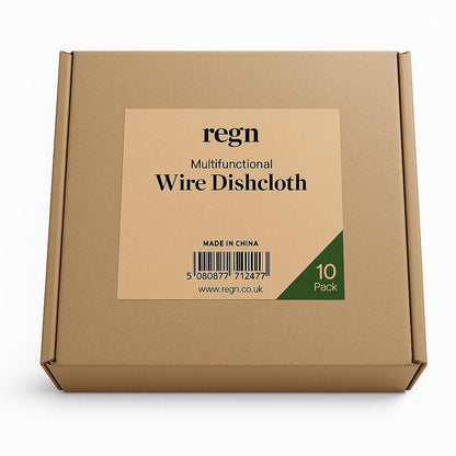 Double-Sided Stainless Steel Wire Dishcloths – Non-Scratch, Heavy-Duty Cloths | 10 Pack
