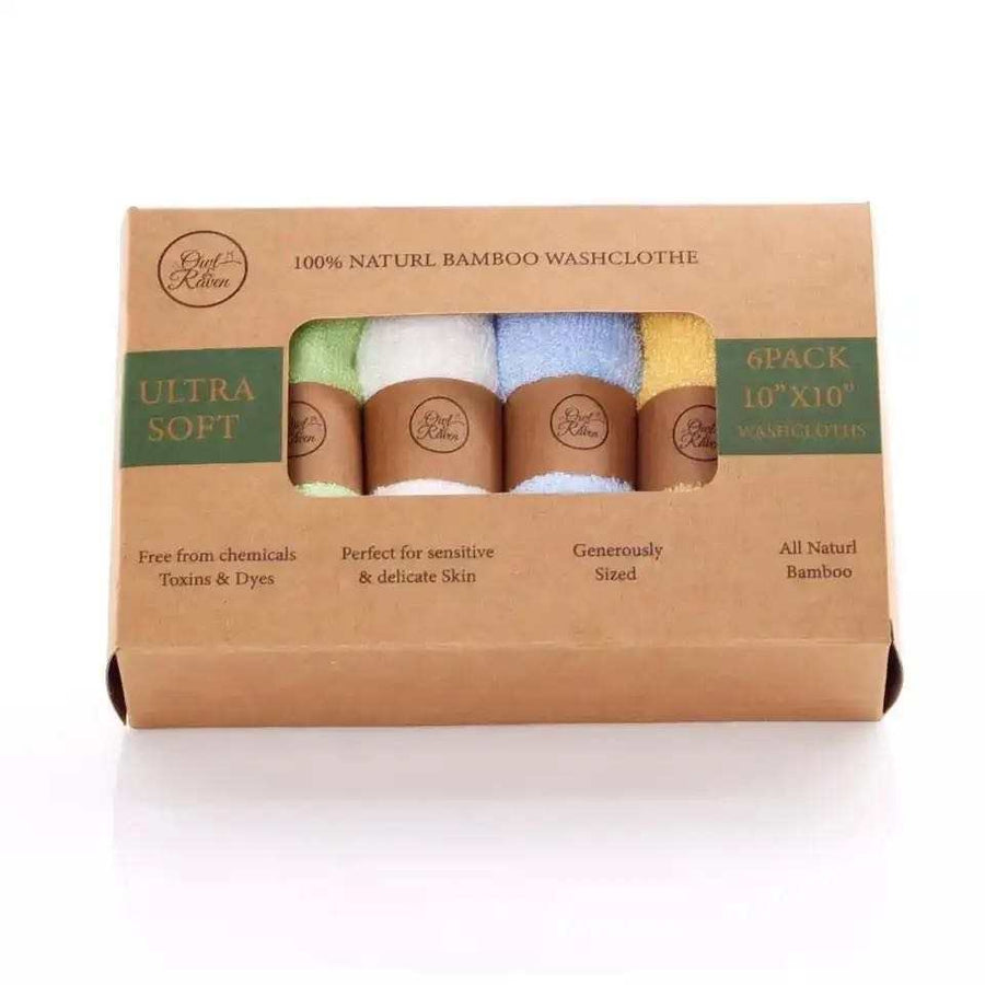 Colourful Bamboo Face Cloths - Pack of 6