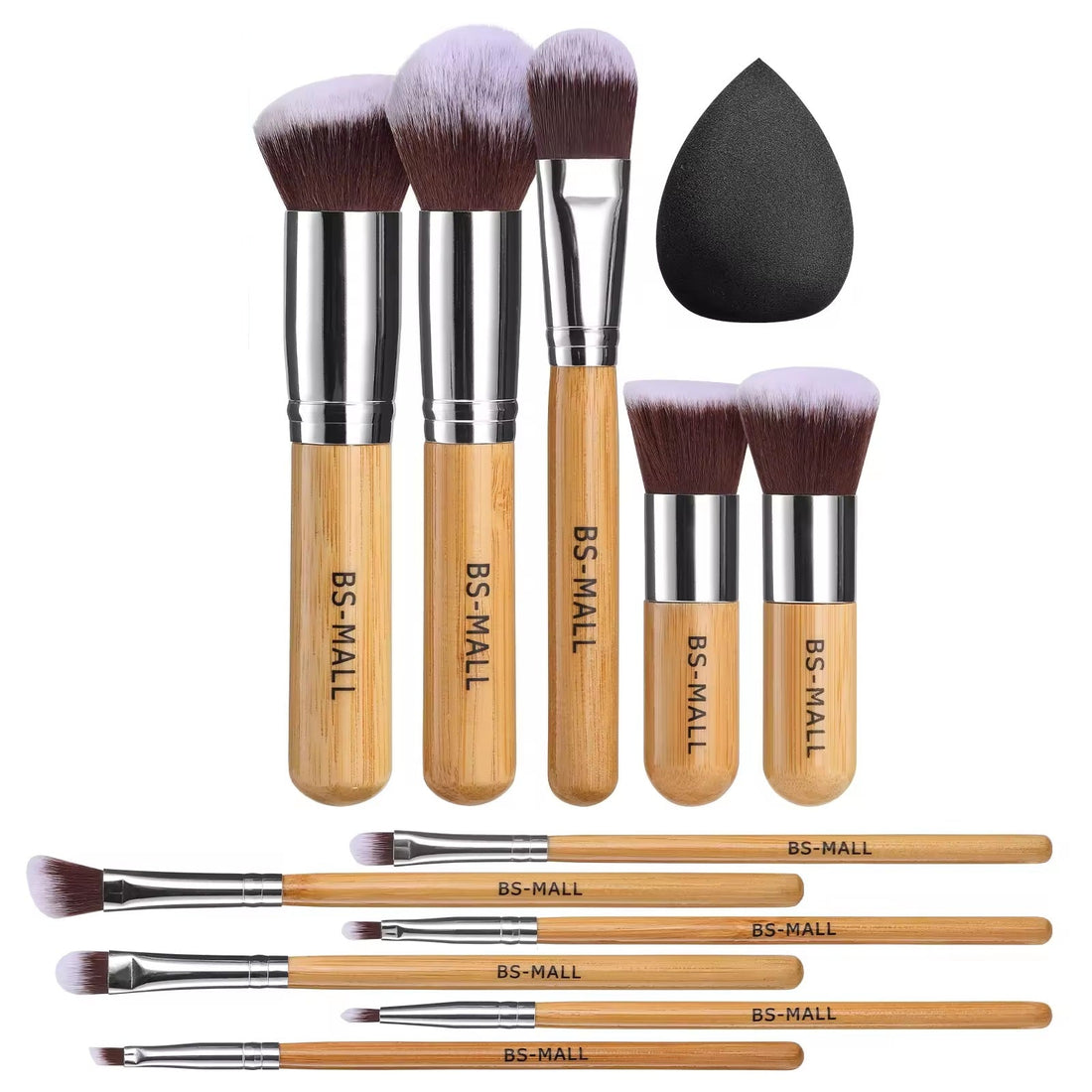 Bamboo Makeup Brushes  - 12 Pack