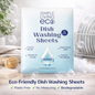Simple Living Eco Dishwasher Sheets – Unscented – 32 Loads – Made in UK - Case Of 20 Packs