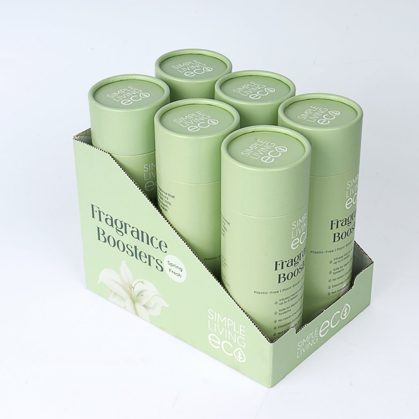 Case of 6 - UK Made Plant-Based Fragrance Booster Beads for Laundry – Spring Fresh & Coconut