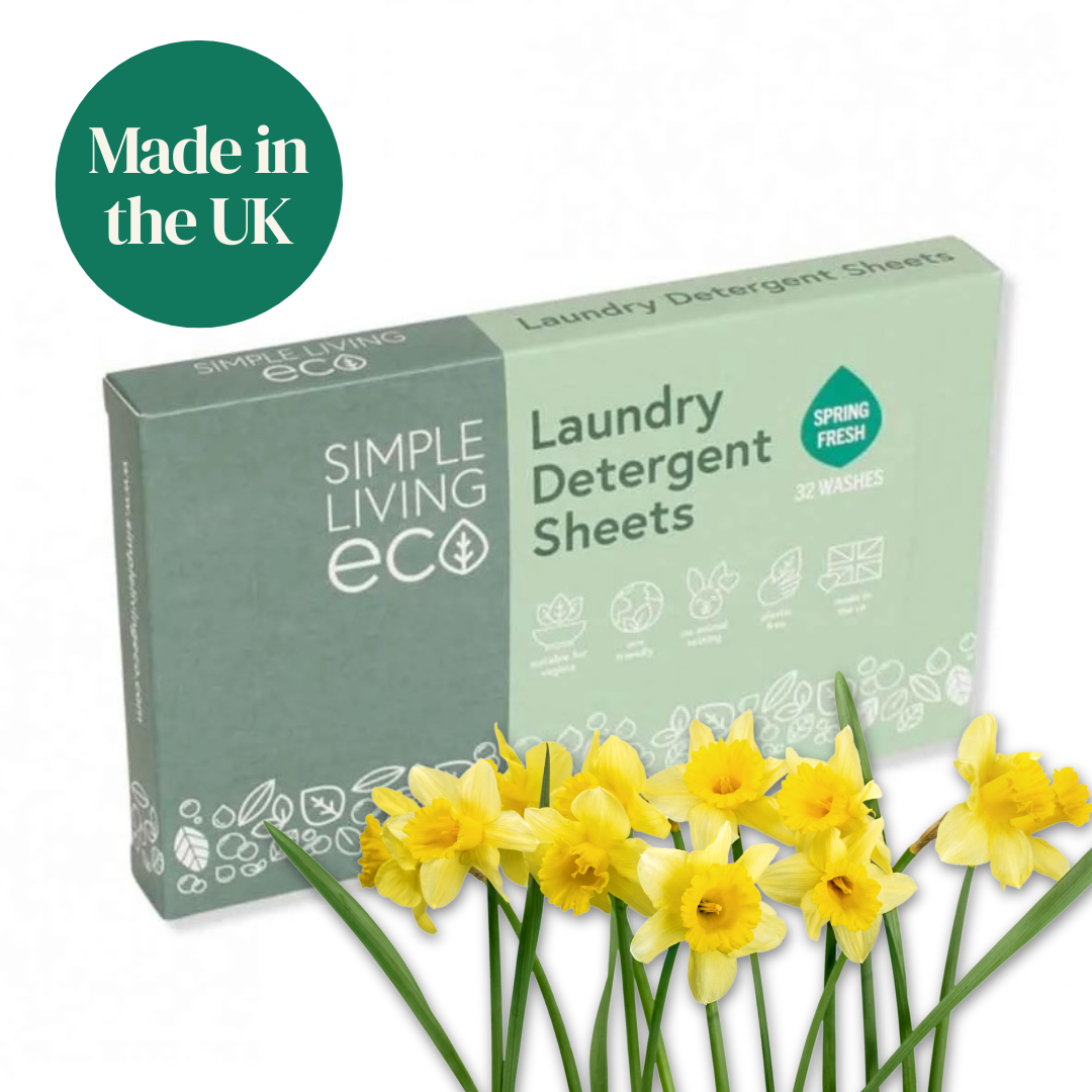 Case of 10 – Simple Living Eco Laundry Detergent Sheets – 32 Washes Per Pack – UK Made
