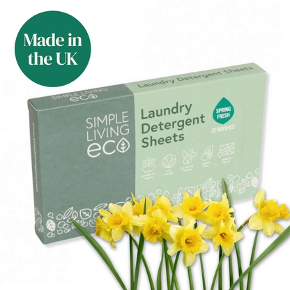 Case of 10 – Simple Living Eco Laundry Detergent Sheets – 32 Washes Per Pack – UK Made