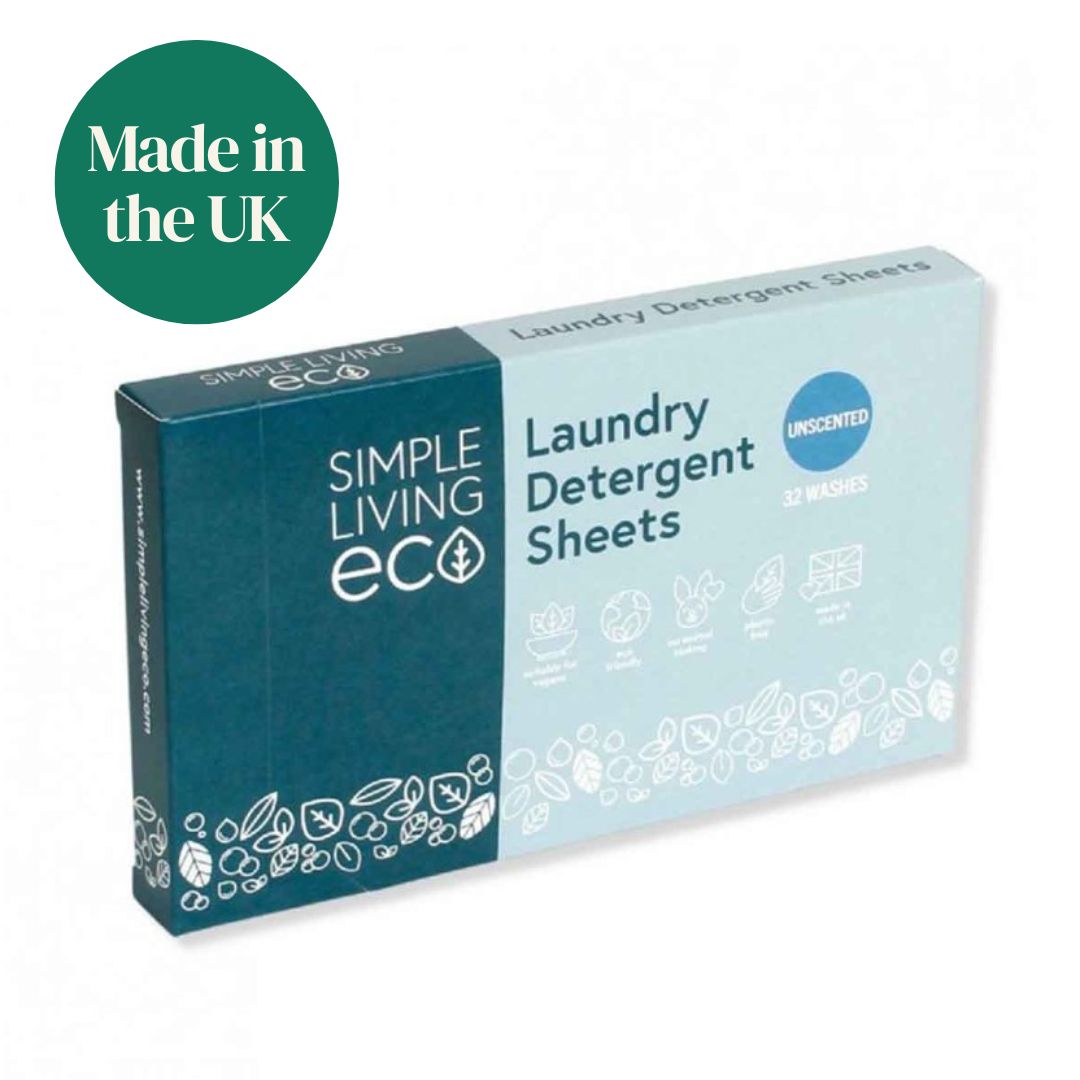 Case of 10 – Simple Living Eco Laundry Detergent Sheets – 32 Washes Per Pack – UK Made