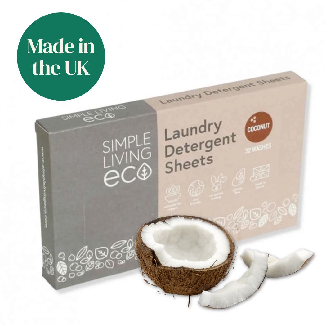 Case of 10 – Simple Living Eco Laundry Detergent Sheets – 32 Washes Per Pack – UK Made
