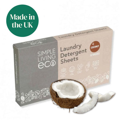 Case of 10 – Simple Living Eco Laundry Detergent Sheets – 32 Washes Per Pack – UK Made