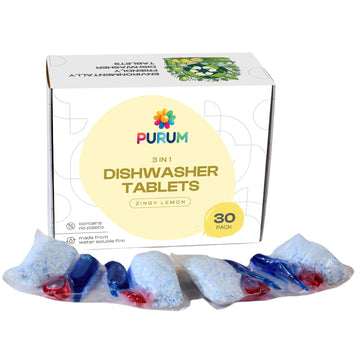 Purum 3 In 1 Dishwasher Tablets – 30 Pack