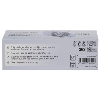 Compostable & Biodegradable 6L Food and Freezer Bags – 25 Bags per Roll, Leakproof, Plant-Based Storage