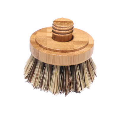 Modular Bamboo Dish Brush with Replaceable Heads – Sisal & Coconut Bristles