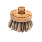 Modular Bamboo Dish Brush with Replaceable Heads – Sisal & Coconut Bristles