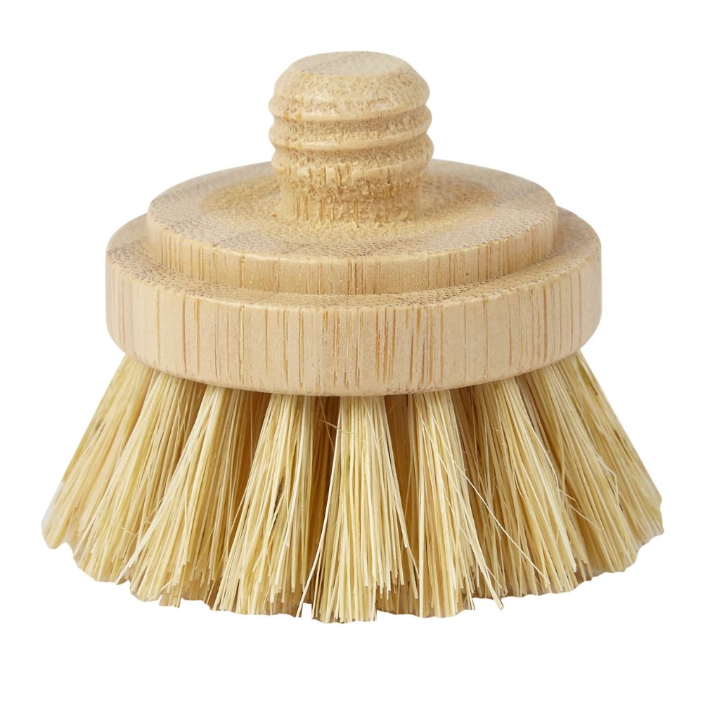 Modular Bamboo Dish Brush Replaceable Heads – Sisal & Coconut Bristles