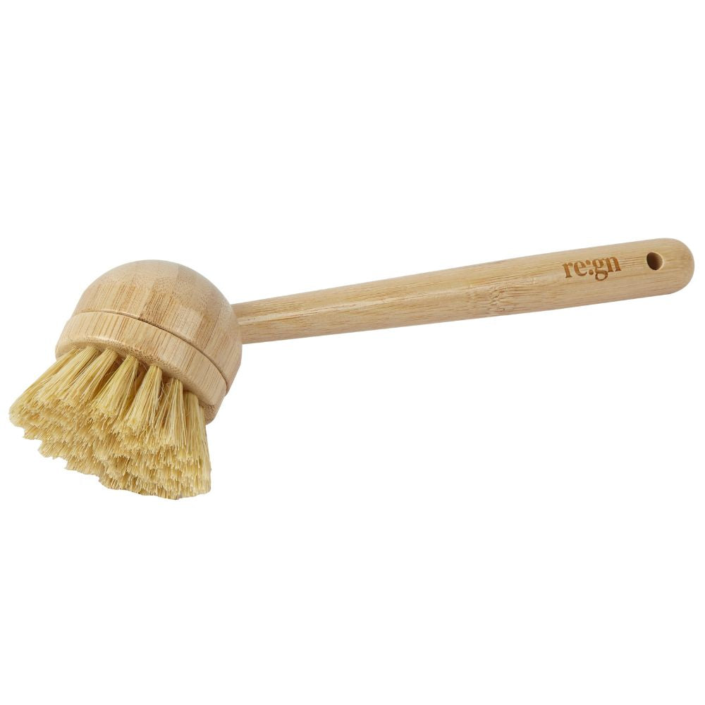 Modular Bamboo Dish Brush with Replaceable Heads – Sisal & Coconut Bristles