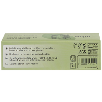 Compostable & Biodegradable 2L Food and Freezer Bags – 35 Bags per Roll, Leakproof, Plant-Based Storage