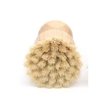 Bamboo Plastic Free Kitchen Dish Brush, Eco Friendly Washing Brush With Sisal Bristles