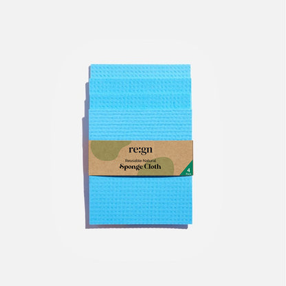 re:gn Reusable Cellulose Sponge Cloths – Pack of 4