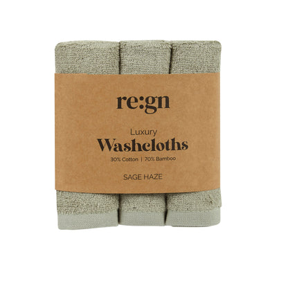 Re:gn Luxury Bamboo Face Cloths – Ultra - Soft - 3 Pack - REGN