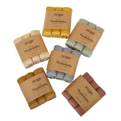 Re:gn Luxury Bamboo Face Cloths – Ultra - Soft - 3 Pack - REGN
