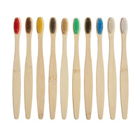 10 bamboo adult toothbrushes 