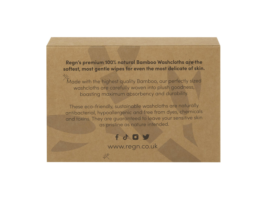 Organic Bamboo Face Cloths - Pack of 6